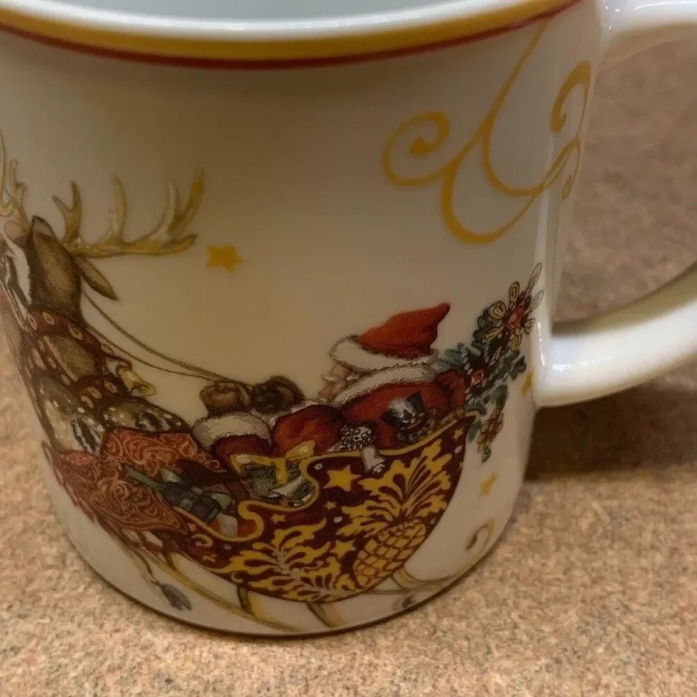WILLIAMS-SONOMA  'Twas the Night Before Christmas' 6 oz. Mug (4) Espresso Cup